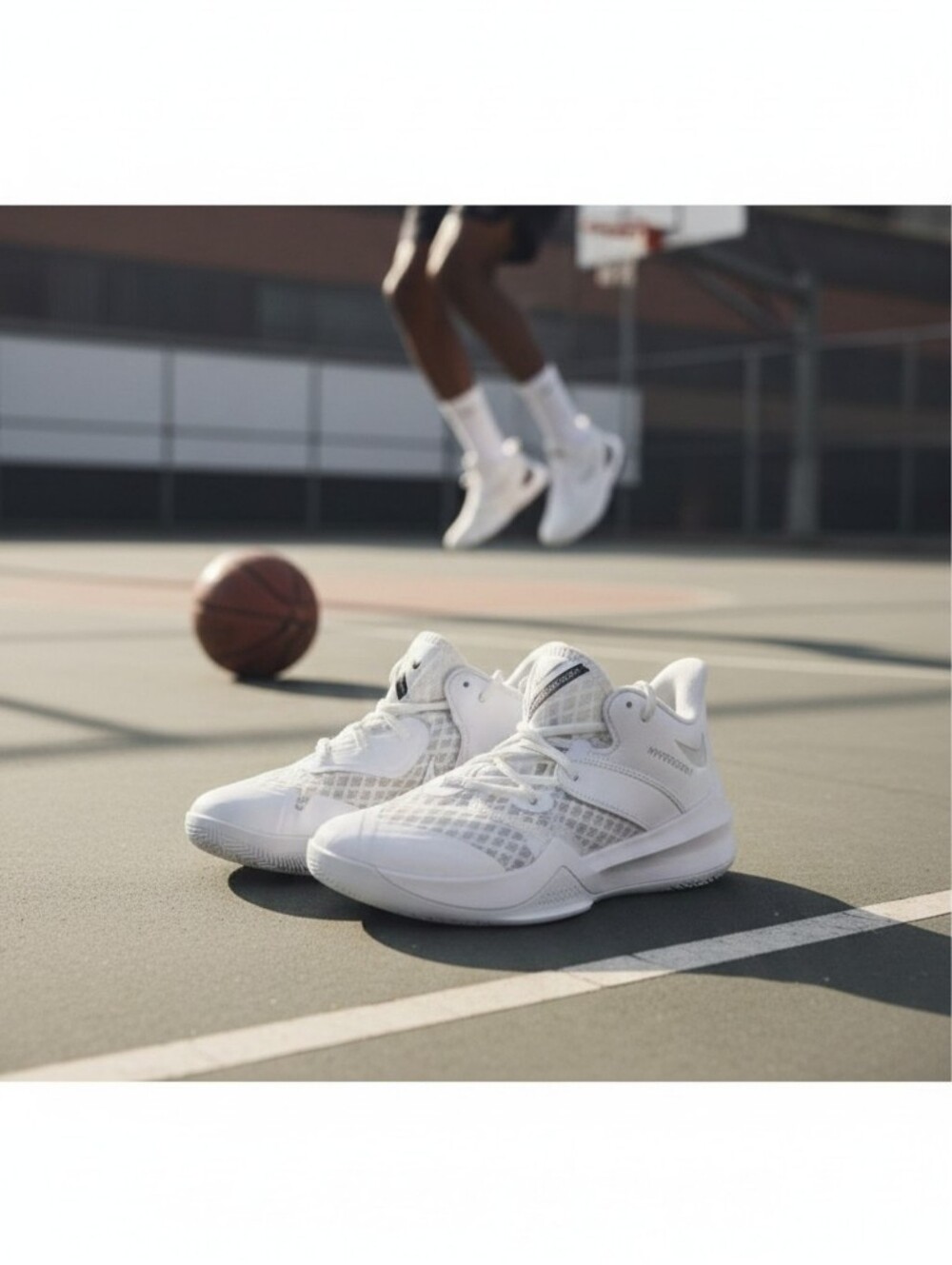 Nike Zoom Hyperspeed Court Men's White/Black Lace Up Low Top Mesh CI2964-100